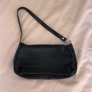 Leather snakeskin purse